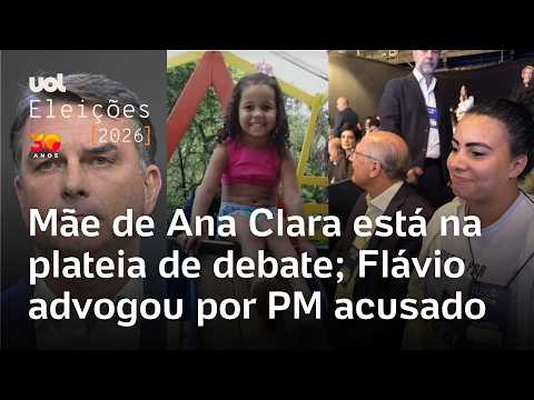 Mãe de Ana Clara está na plateia de debate da Globo; Flávio foi advogado do PM que matou a menina