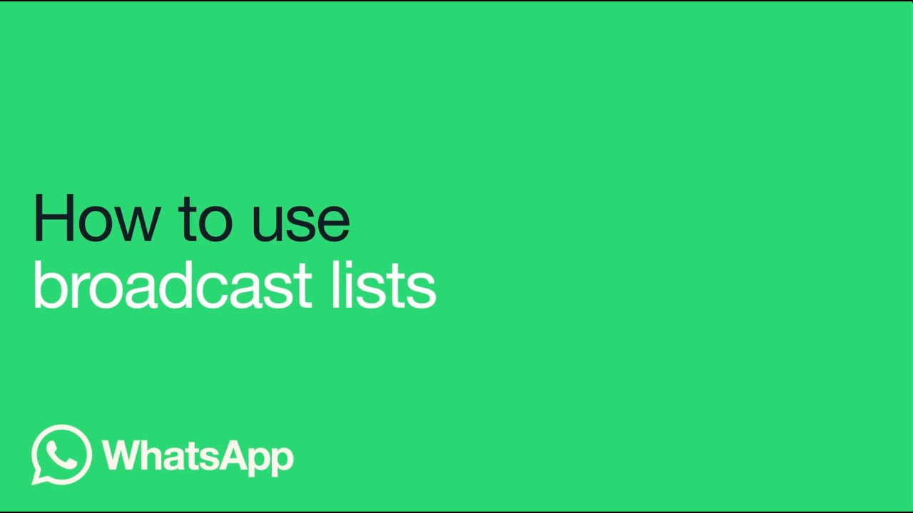 How to use broadcast lists | WhatsApp