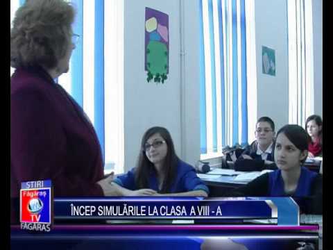 Stiri Fagaras - Incep simularile la clasa a VIII - a