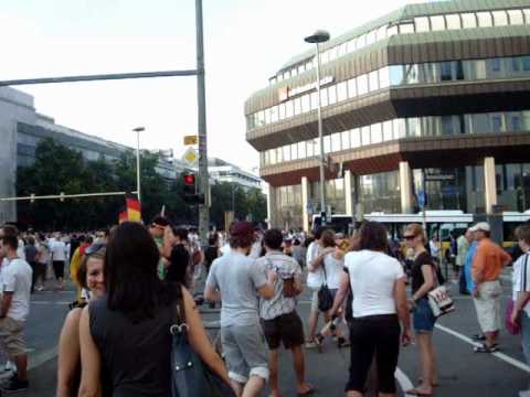 World Cup fever in Stuttgart (Germany vs Argentina WC / WC match 3.7.10)