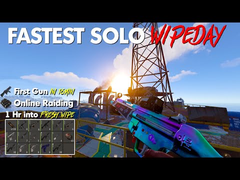 FASTEST SOLO WIPEDAY | Official Vanilla Rust - High Pop