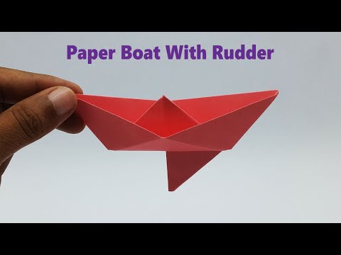 How To Make a Origami Paper Boat With Rudder