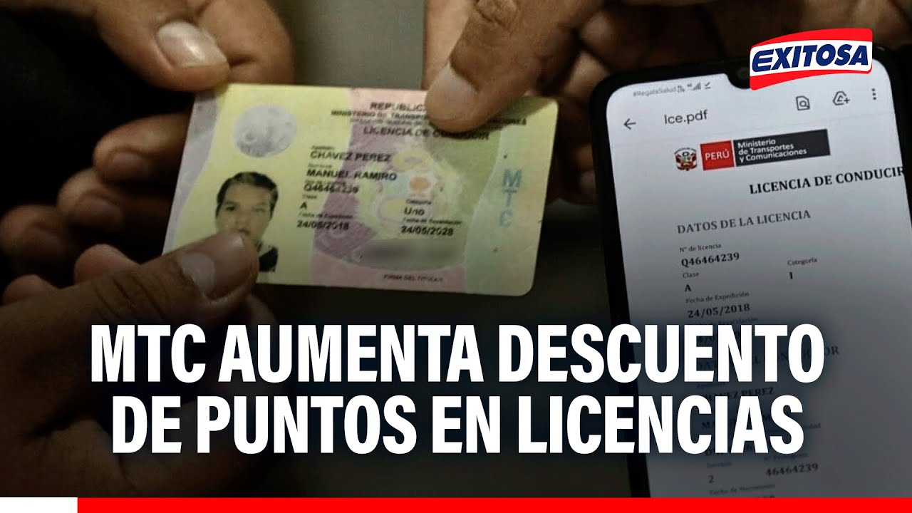 🔴🔵 MTC aumenta descuento de puntos en licencias: Conductores podrán reducir hasta 50 puntos