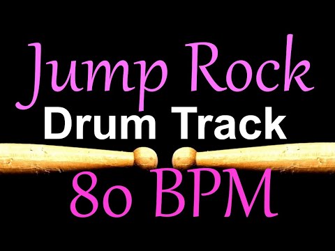 Jump Rock Drum Track 80 BPM Drum Beats for Bass Guitar Backing Tracks Instrumental Drum Beats 🥁 461