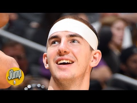 Which Alex Caruso play was better: The dime to LeBron or the block of Lonzo? | The Jump