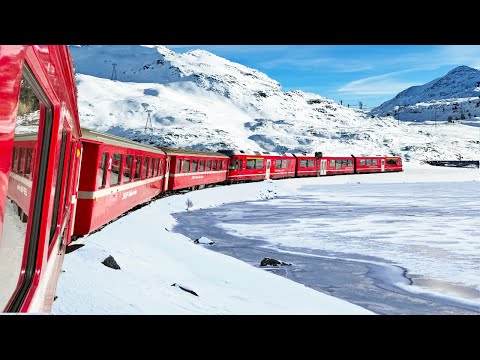 Riding the World’s Most Beautiful Snow Train! | Bernina Express | Italy???????? - Switzerland????????