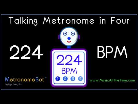 Talking metronome in 4/4 at 224 BPM MetronomeBot
