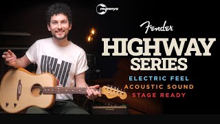 Video thumbnail for Fender Highway Series: Acoustic Guitars that play like an Electric! by Mannys Music