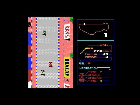 MSX Game: F1 Spirit - The Way to Formula-1 (1987 Konami)