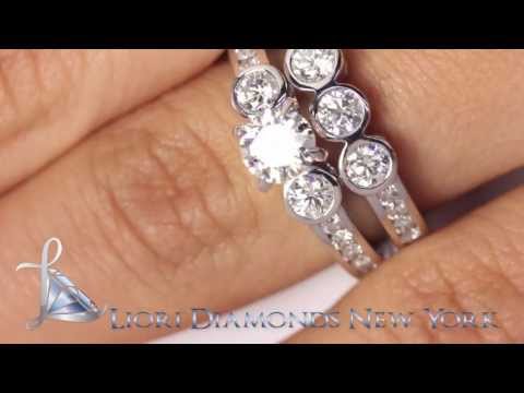 ER-0214 - 1.82 Carat D-VS2 Diamond Engagement Ring & Wedding Band Set 14k White Gold