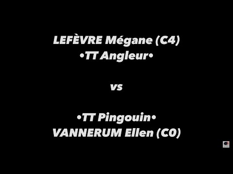 Tennis de Table ·Championnat de Belgique· Dames C - LEFÈVRE Mégane (C4) vs VANNERUM Ellen (C0)