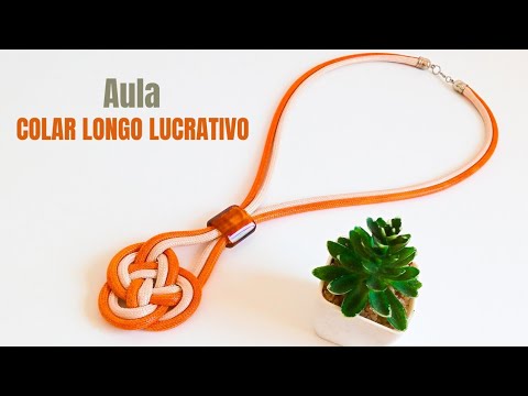 LONG NECKLACE WITH KNOT - MAKE IT WITH THREAD OR NAUTICAL ROPE - MAKE IT TO SELL #JewelryClass #R...