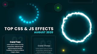 Top CSS &amp; Javascript Animation &amp; Hover Effects | August 2020