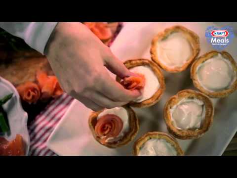 Cheese and Smoked Salmon Canapes