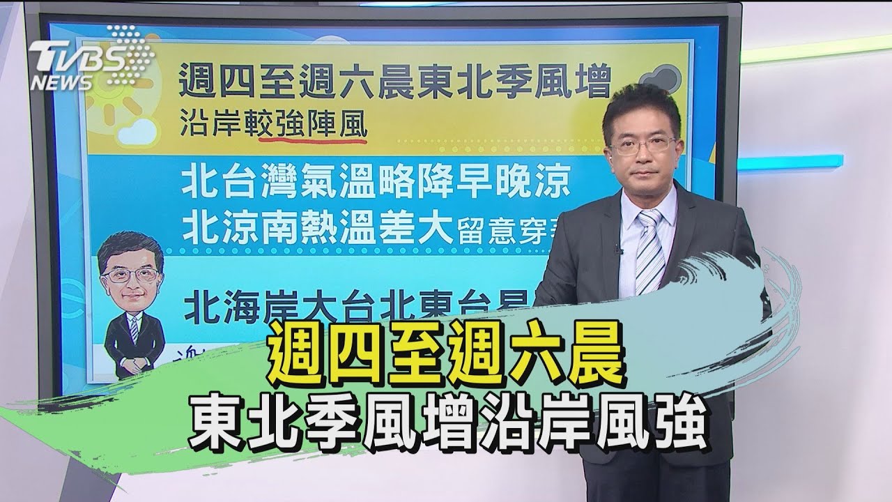 週四至週六晨 東北季風增沿岸風強