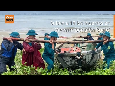 Suben a 19 los muertos en Vietnam por tifón Bualoi