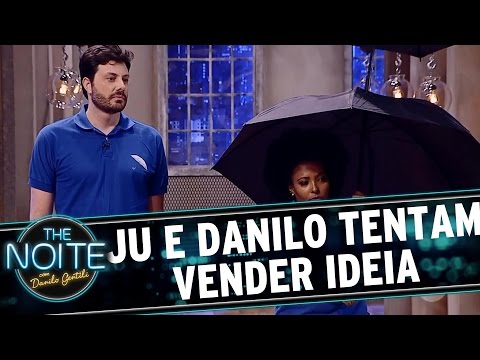 The Noite (04/10/16) - Danilo e Juliana tentam vender sua ideia aos jurados do Shark Tank