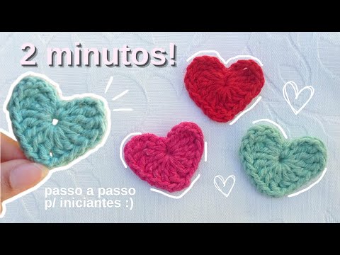 ♡ coração de crochê fácil  - tutorial para completos iniciantes ♡