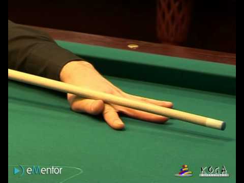 Nauka gry w bilard - nadawanie rotacji wstecznej