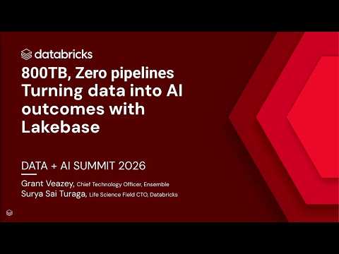 Watch: 800TB, Zero Pipelines: How Ensemble Health Partners Built an AI-Ready Revenue Cycle on Lakebase