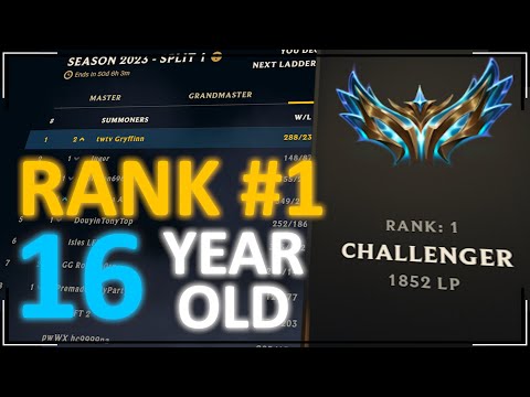 Hitting Rank 1 At 16 Years Old | GryffinnLoL #leagueoflegends #challenger