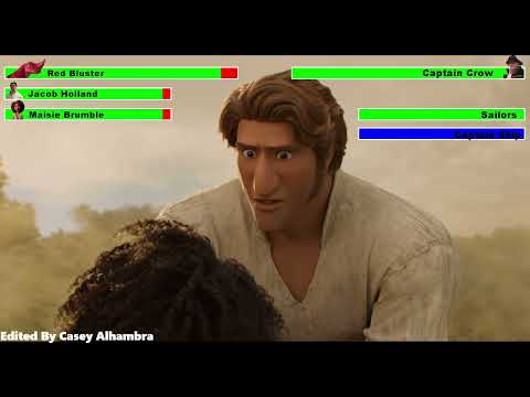 The Sea Beast (2022) Second Boat Attack with healthbars