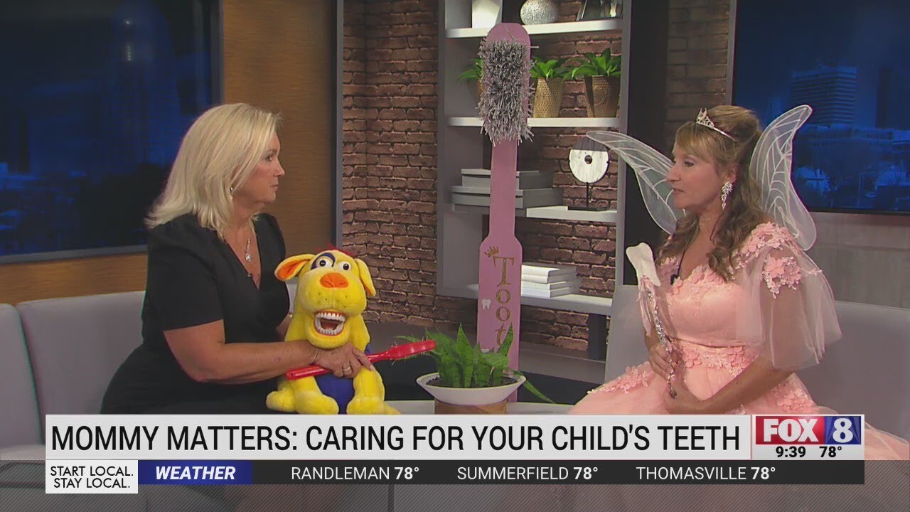 The Tooth Fairy visits to remind kids to take care of their teeth!