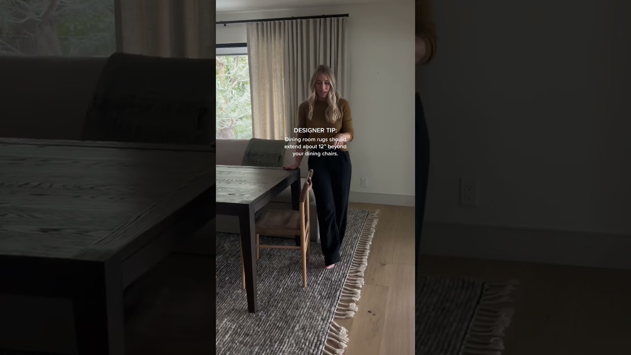 Designer tip: What size rug for a dining room?