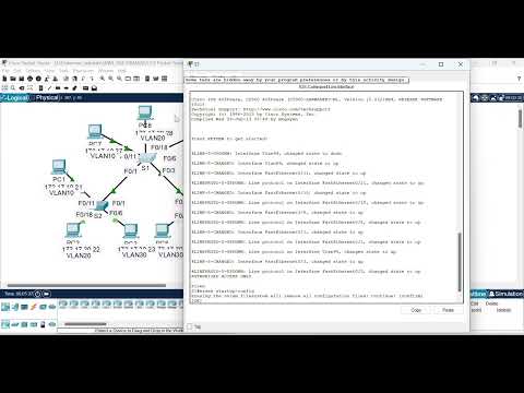 SRWE 3.2.8 Packet Tracer - Investigate a VLAN Implementation
