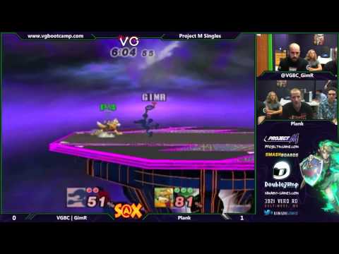 S@X 9/9/14 - GimR (Falco, Mr Game & Watch) vs Plank (Fox) - Project M Tournament - Smash PM