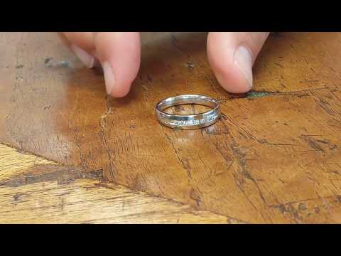 0.24 Ct. Seven Stone Channel Set Men's Ring with Open End Design -TwoBirch- TB-GR-0022-WG-E