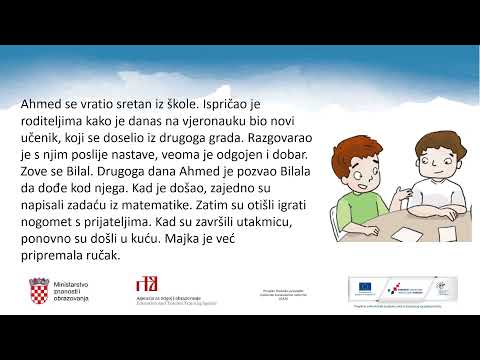 Islamski vjeronauk, 4.r. OŠ - Ahmed ima novog prijatelja