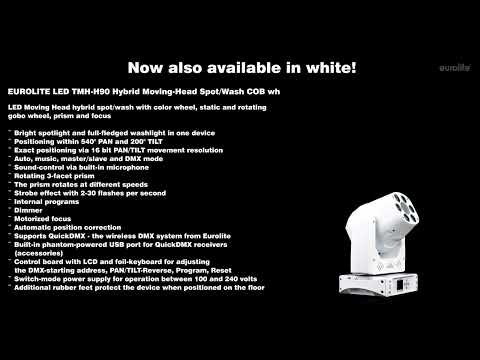 EUROLITE LED TMH-H90 Hybrid Moving-Head Spot/Wash COB ws