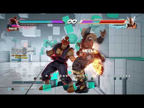 Akuma Combo 1+2(hold),ff 3,4 !W backdash d3 cancel into super !W dash df1,1 d1,2 cancel into RA