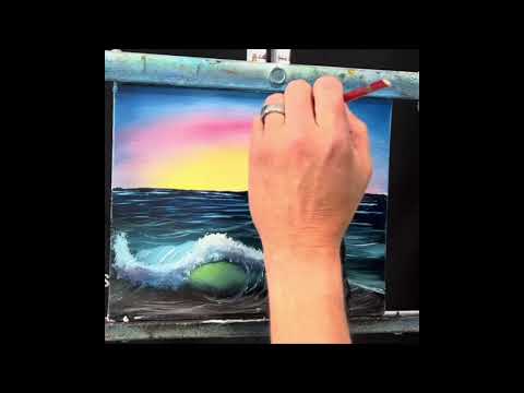 Simple Seascape Timelapse Oil Painting
