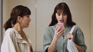 中条あやみ＆水川あさみ、まるでコントなオーバーリアクション！　「ジーユー」新CM「出社」編が公開