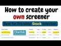 Chartink Screener Tutorial | How to create a Chartink Screener |  Intraday stock scanner