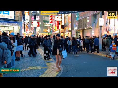 4K HDR Japan travel 2026 | Walk in Shibuya (渋谷) Tokyo Japan | Relaxing Natural City ambience