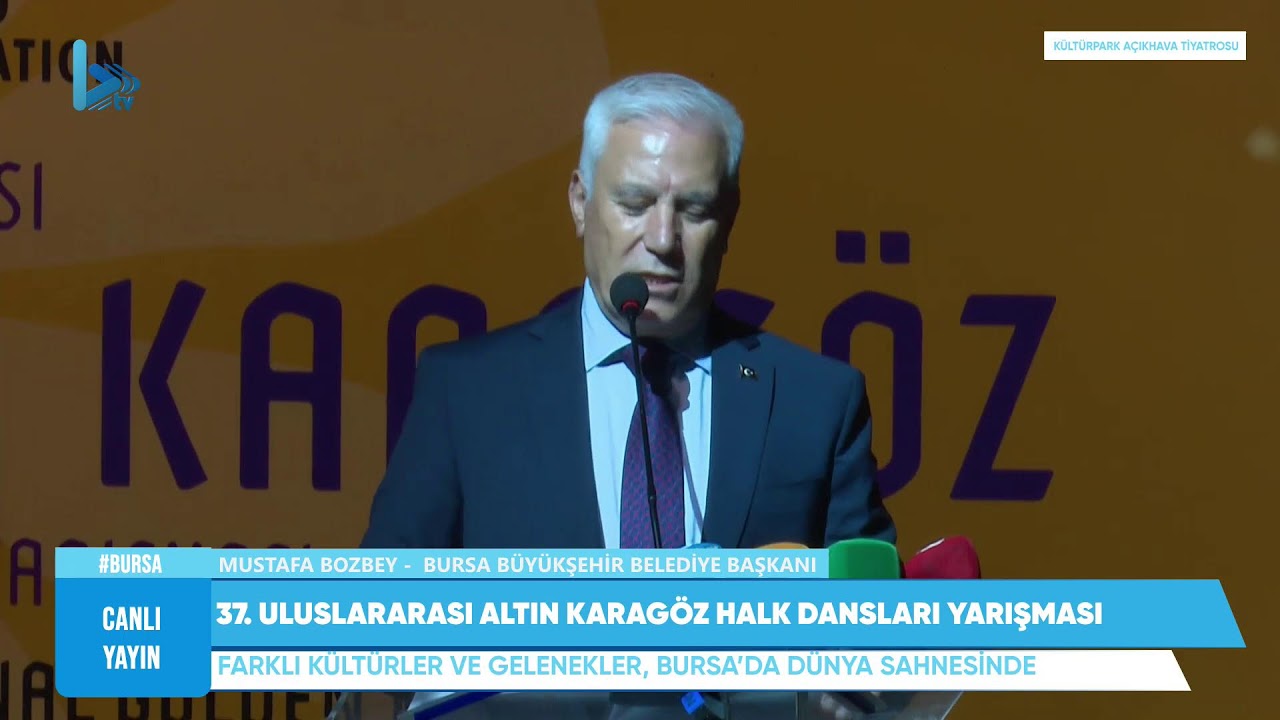 Bursa’da 37. Altın Karagöz Halk Dansları Yarışması açılışla başladı: 16 ülke, 25 yerel topluluk sahnede buluştu