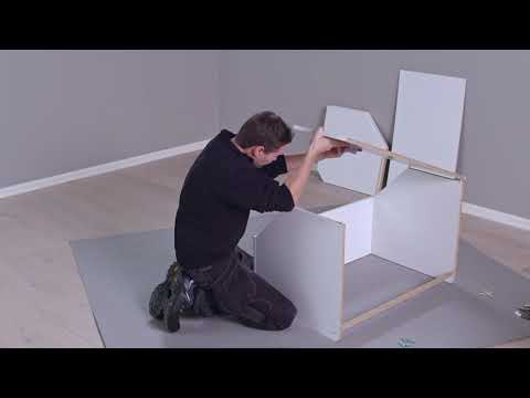 Kulmaseinäkaapin kasaaminen