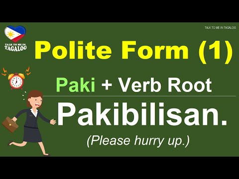 PAKI (Part 1) USEFUL TAGALOG PHRASES - POLITE FORM | Learn Filipino