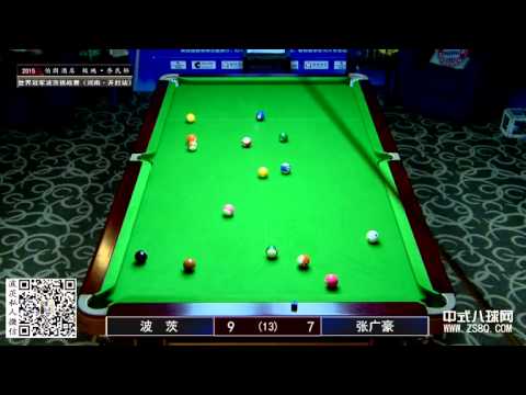 Gareth Potts VS Zhang Guanghao 2015 Chinese eight ball world champion Potts Challenge Competit