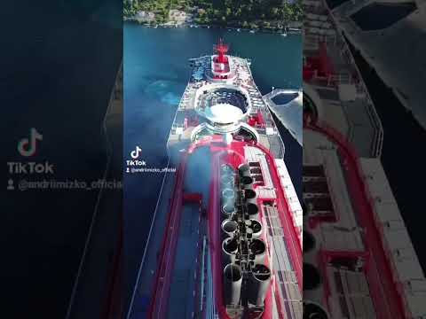 Thumbnail for @VirginVoyages My favourite ship ⚓ Resilient Lady ❤️ Virgin Voyages ❤️ #croatia #cruise  #drone