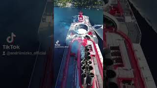 @VirginVoyages My favourite ship ⚓ Resilient Lady ❤️ Virgin Voyages ❤️ #croatia #cruise  #drone