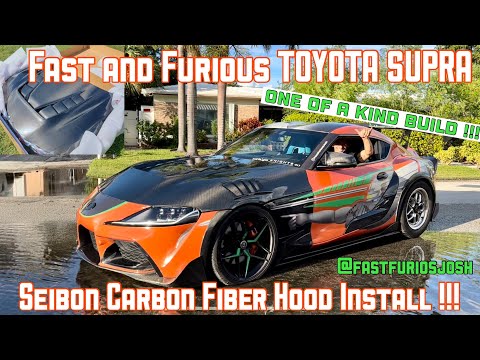 AMAZING SEIBON CARBON FIBER HOOD INSTALL ON 2020 TOYOTA GR SUPRA !