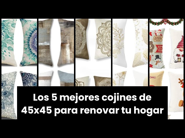 Vídeo relacionado con LOLAhome - Set de 5 Cojines de Rayas Beige de algodón Natural de 45x45 cm con Relleno