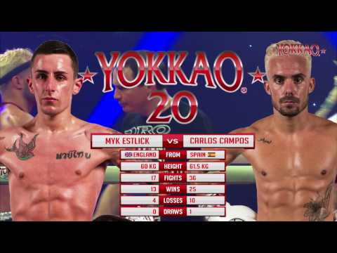 YOKKAO 20: Myk Estlick vs Carlos Campos - Muay Thai UK Ranking -61.5kg
