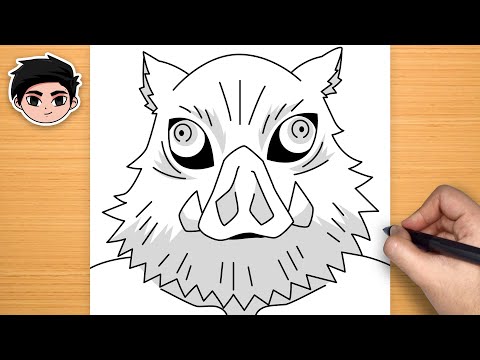 Easy Anime Drawing | How to Draw Inosuke from Demon Slayer Step-by-Step