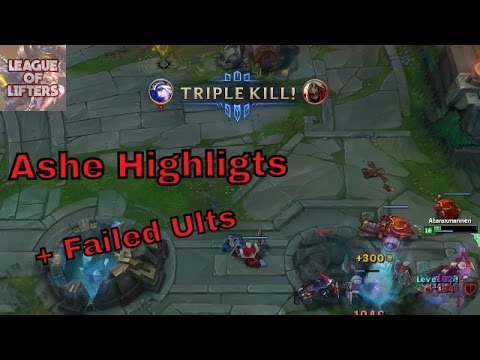 League of Legends Heartseeker Ashe Skin Highlights + Failed Ults