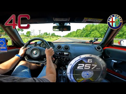 Alfa Romeo 4C TOP SPEED on UNLIMITED Autobahn